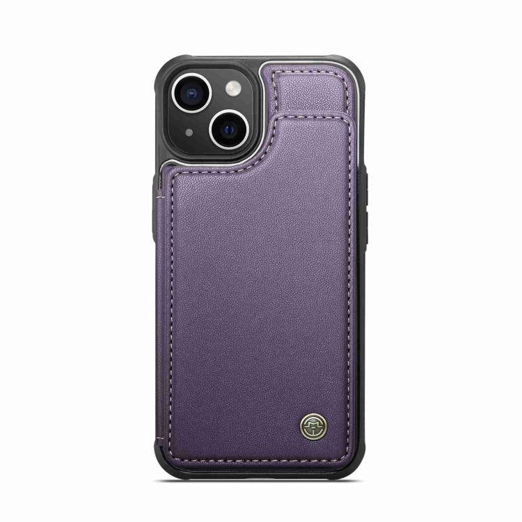 For iPhone 15 CaseMe C22 Card Slots Holder RFID Anti-theft Phone Case(Purple) - HoMEdemic™ 