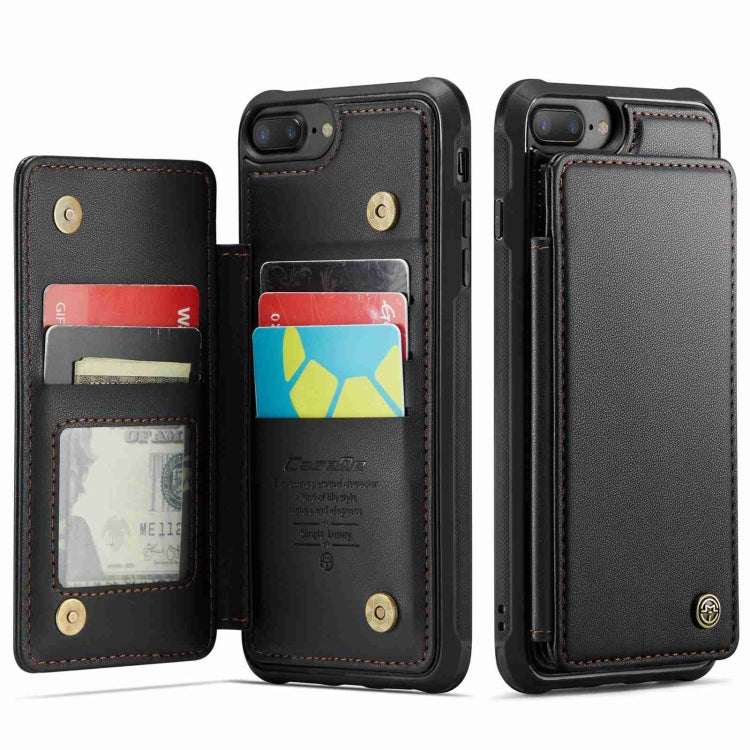 For iPhone 8 Plus / 7 Plus CaseMe C22 Card Slots Holder RFID Anti-theft Phone Case(Black) - HoMEdemic™ 