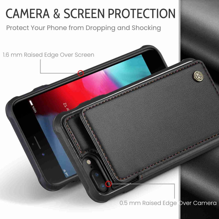 For iPhone 8 Plus / 7 Plus CaseMe C22 Card Slots Holder RFID Anti-theft Phone Case(Black) - HoMEdemic™ 