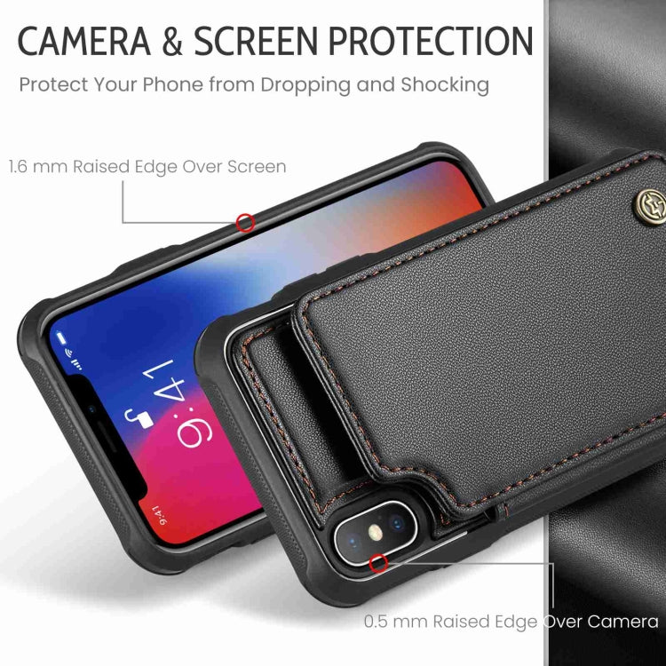 For iPhone XS / X CaseMe C22 Card Slots Holder RFID Anti-theft Phone Case(Black) - HoMEdemic™ 