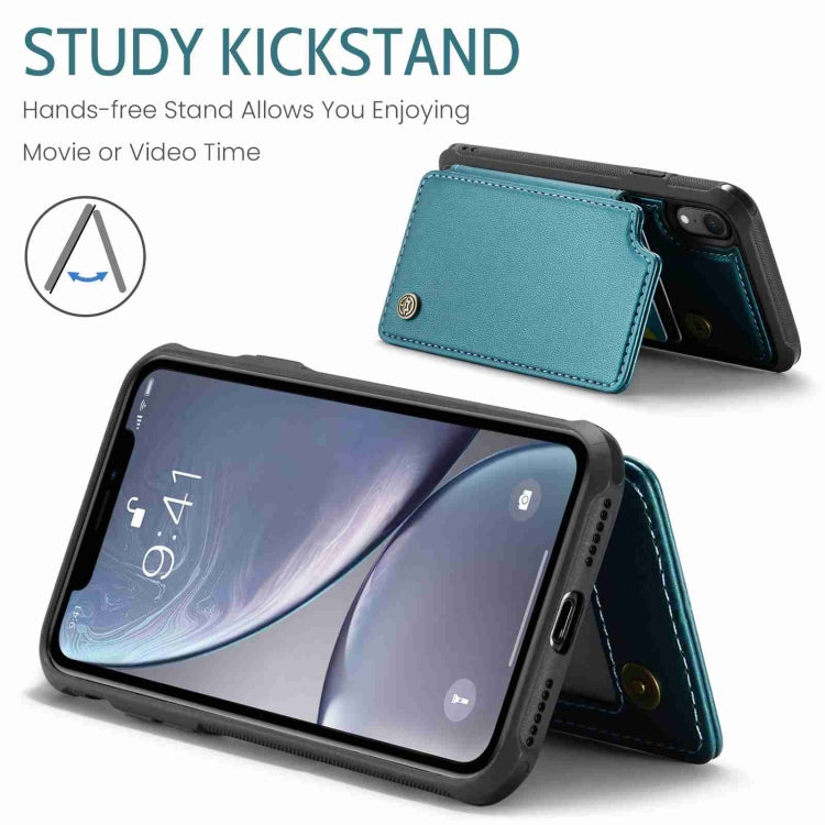 For iPhone XR CaseMe C22 Card Slots Holder RFID Anti-theft Phone Case(Blue Green) - HoMEdemic™ 