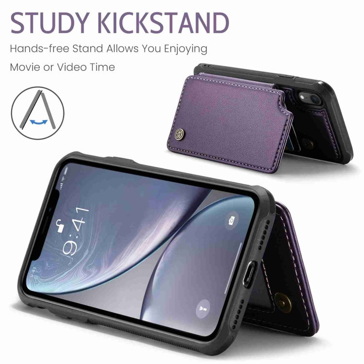 For iPhone XR CaseMe C22 Card Slots Holder RFID Anti-theft Phone Case(Purple) - HoMEdemic™ 