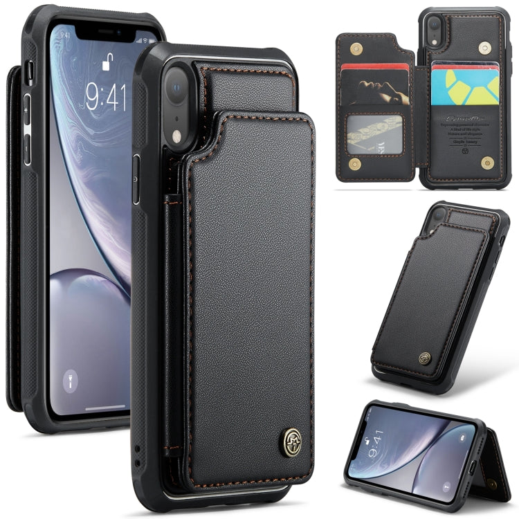 For iPhone XR CaseMe C22 Card Slots Holder RFID Anti-theft Phone Case(Black) - HoMEdemic™ 