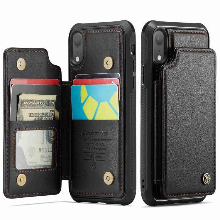 For iPhone XR CaseMe C22 Card Slots Holder RFID Anti-theft Phone Case(Black) - HoMEdemic™ 