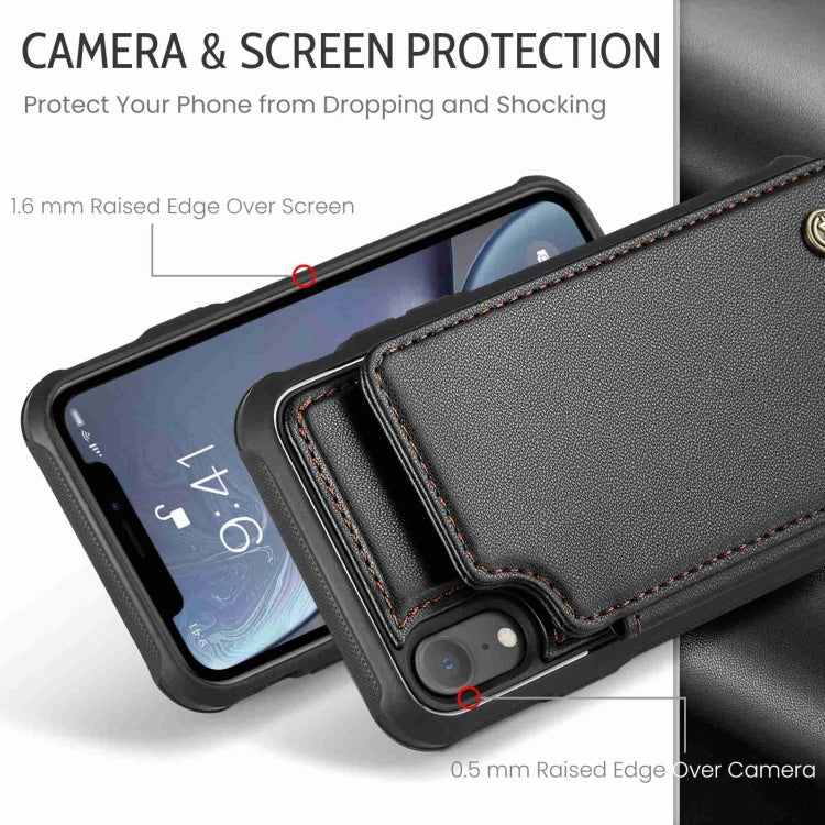 For iPhone XR CaseMe C22 Card Slots Holder RFID Anti-theft Phone Case(Black) - HoMEdemic™ 