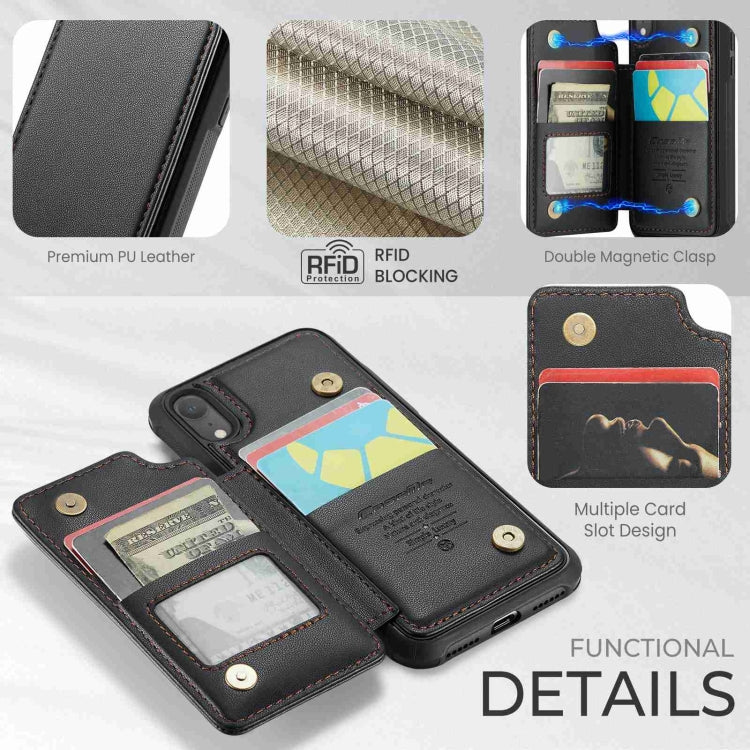For iPhone XR CaseMe C22 Card Slots Holder RFID Anti-theft Phone Case(Black) - HoMEdemic™ 