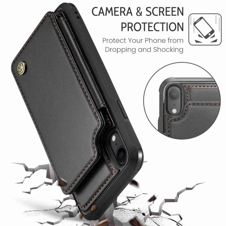 For iPhone XR CaseMe C22 Card Slots Holder RFID Anti-theft Phone Case(Black) - HoMEdemic™ 
