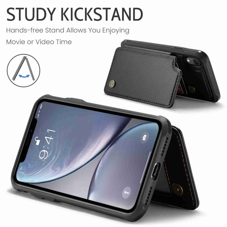 For iPhone XR CaseMe C22 Card Slots Holder RFID Anti-theft Phone Case(Black) - HoMEdemic™ 