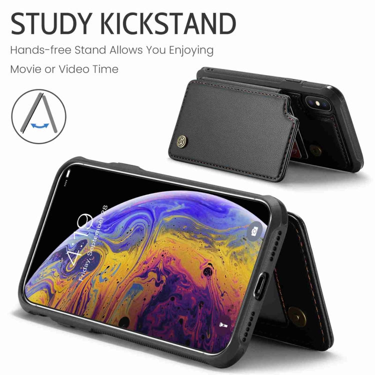 For iPhone XS Max CaseMe C22 Card Slots Holder RFID Anti-theft Phone Case(Black) - HoMEdemic™ 