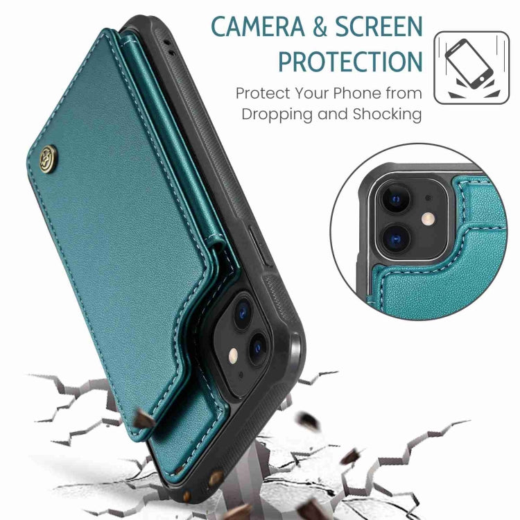 For iPhone 11 CaseMe C22 Card Slots Holder RFID Anti-theft Phone Case(Blue Green) - HoMEdemic™ 