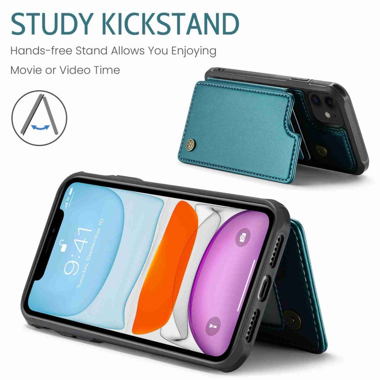 For iPhone 11 CaseMe C22 Card Slots Holder RFID Anti-theft Phone Case(Blue Green) - HoMEdemic™ 