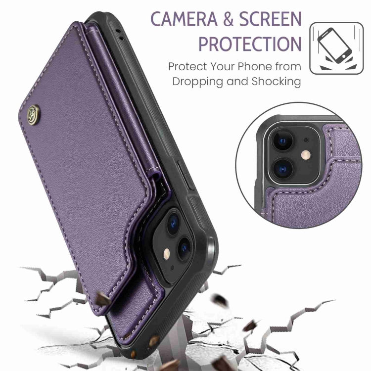 For iPhone 11 CaseMe C22 Card Slots Holder RFID Anti-theft Phone Case(Purple) - HoMEdemic™ 