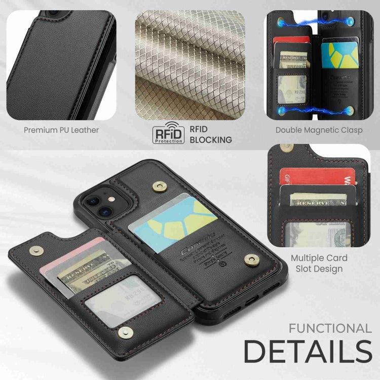 For iPhone 11 CaseMe C22 Card Slots Holder RFID Anti-theft Phone Case(Black) - HoMEdemic™ 