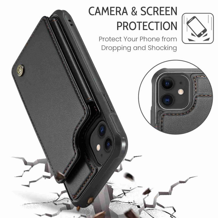 For iPhone 11 CaseMe C22 Card Slots Holder RFID Anti-theft Phone Case(Black) - HoMEdemic™ 