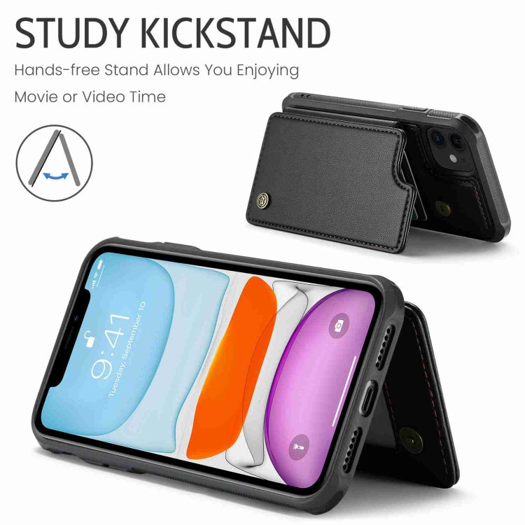 For iPhone 11 CaseMe C22 Card Slots Holder RFID Anti-theft Phone Case(Black) - HoMEdemic™ 