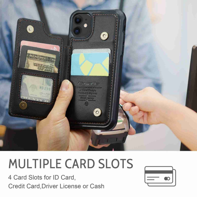 For iPhone 11 CaseMe C22 Card Slots Holder RFID Anti-theft Phone Case(Black) - HoMEdemic™ 