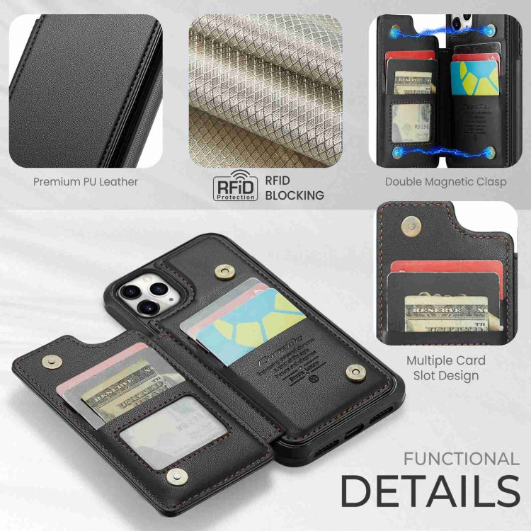 For iPhone 11 Pro Max CaseMe C22 Card Slots Holder RFID Anti-theft Phone Case(Black) - HoMEdemic™ 