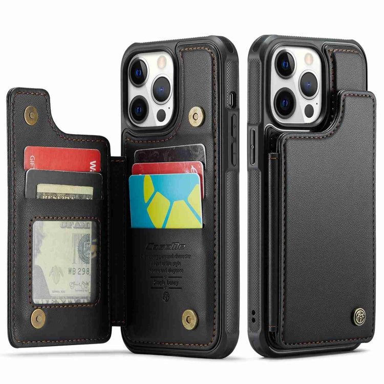 For iPhone 12 Pro Max CaseMe C22 Card Slots Holder RFID Anti-theft Phone Case(Black) - HoMEdemic™ 