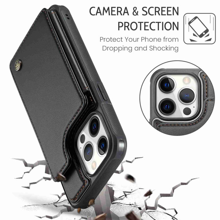 For iPhone 12 Pro Max CaseMe C22 Card Slots Holder RFID Anti-theft Phone Case(Black) - HoMEdemic™ 
