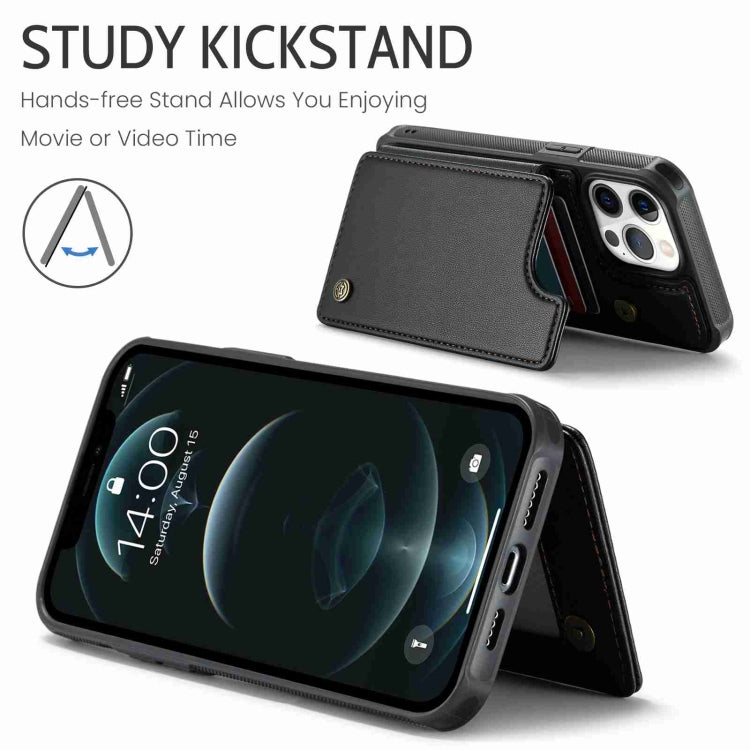 For iPhone 12 Pro Max CaseMe C22 Card Slots Holder RFID Anti-theft Phone Case(Black) - HoMEdemic™ 