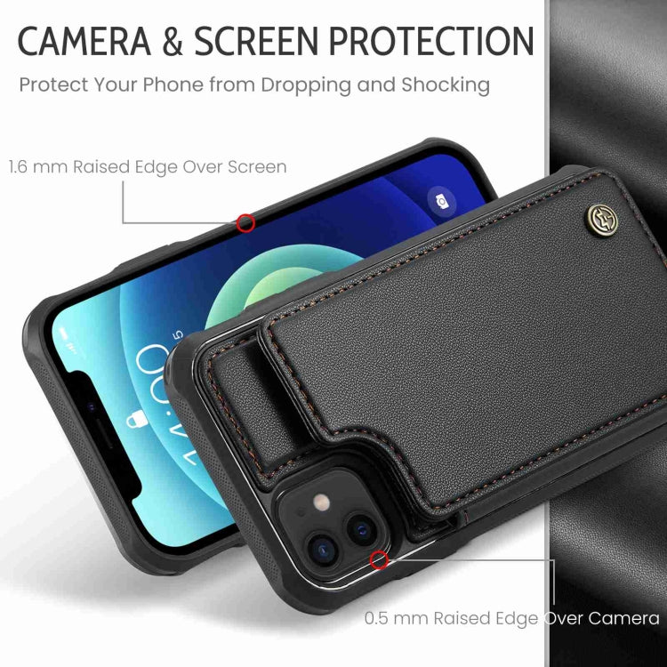 For iPhone 12 / 12 Pro CaseMe C22 Card Slots Holder RFID Anti-theft Phone Case(Black) - HoMEdemic™ 