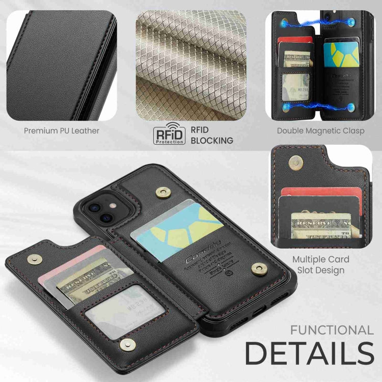 For iPhone 12 / 12 Pro CaseMe C22 Card Slots Holder RFID Anti-theft Phone Case(Black) - HoMEdemic™ 