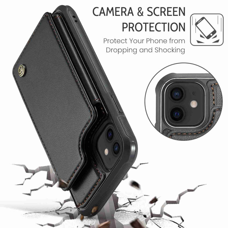For iPhone 12 / 12 Pro CaseMe C22 Card Slots Holder RFID Anti-theft Phone Case(Black) - HoMEdemic™ 