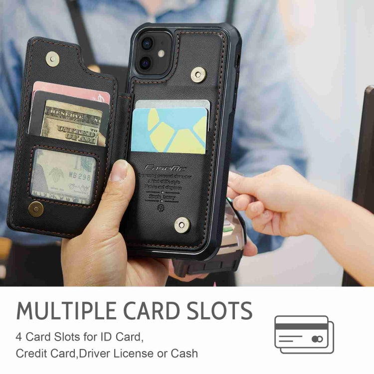 For iPhone 12 / 12 Pro CaseMe C22 Card Slots Holder RFID Anti-theft Phone Case(Black) - HoMEdemic™ 