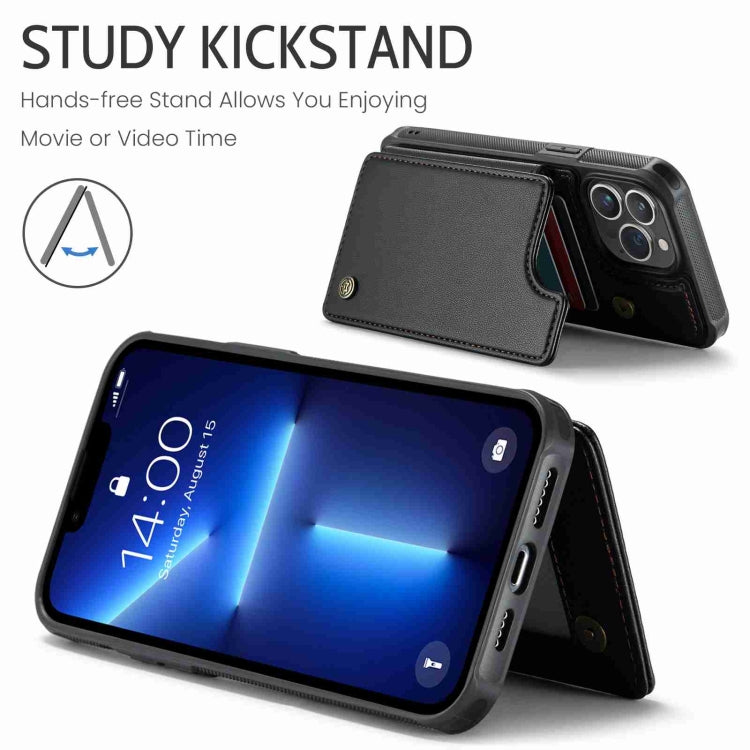 For iPhone 13 Pro Max CaseMe C22 Card Slots Holder RFID Anti-theft Phone Case(Black) - HoMEdemic™ 