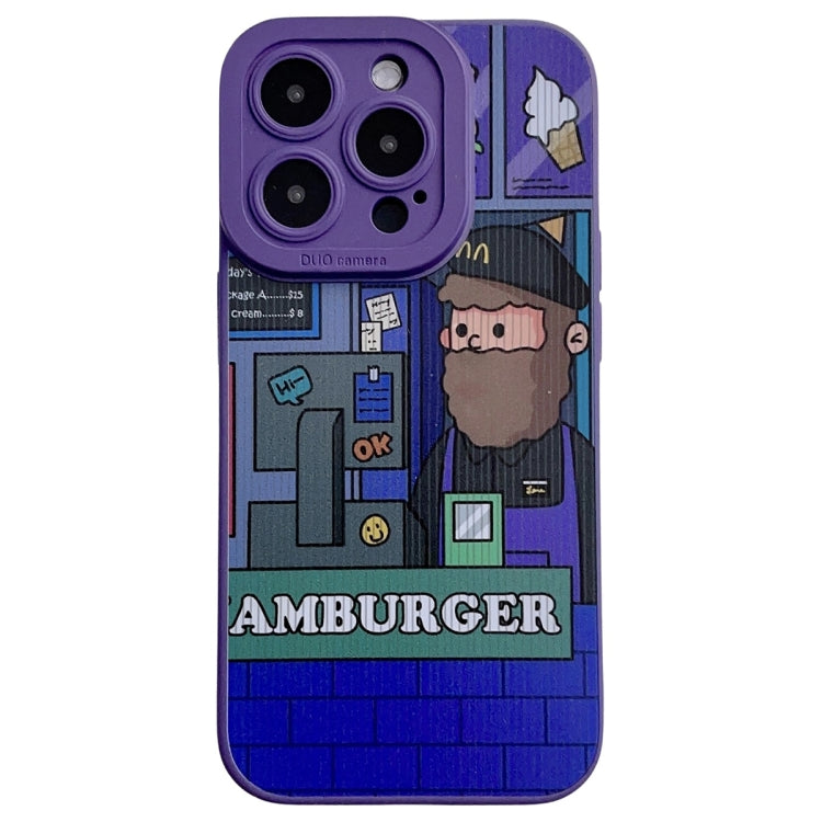 For iPhone 15 Pro Liquid Angel Eyes Apron Clerk TPU Phone Case(Purple) - HoMEdemic™ 