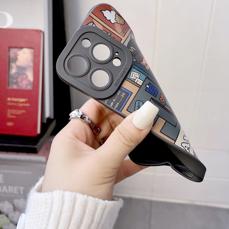 For iPhone 15 Pro Max Liquid Angel Eyes Apron Clerk TPU Phone Case(Black) - HoMEdemic™ 