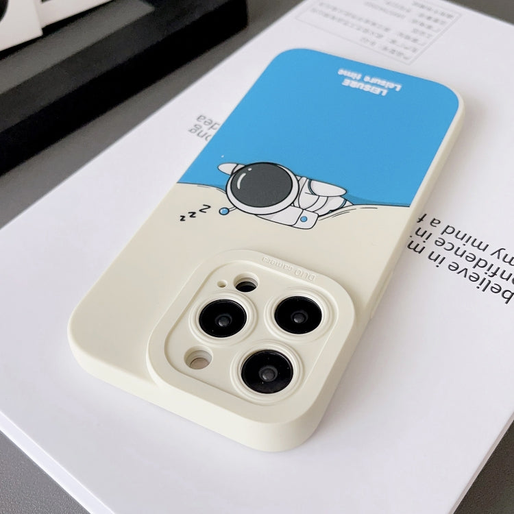 For iPhone 15 Pro Max Liquid Angel Eyes Astronaut TPU Phone Case(Beige) - HoMEdemic™ 