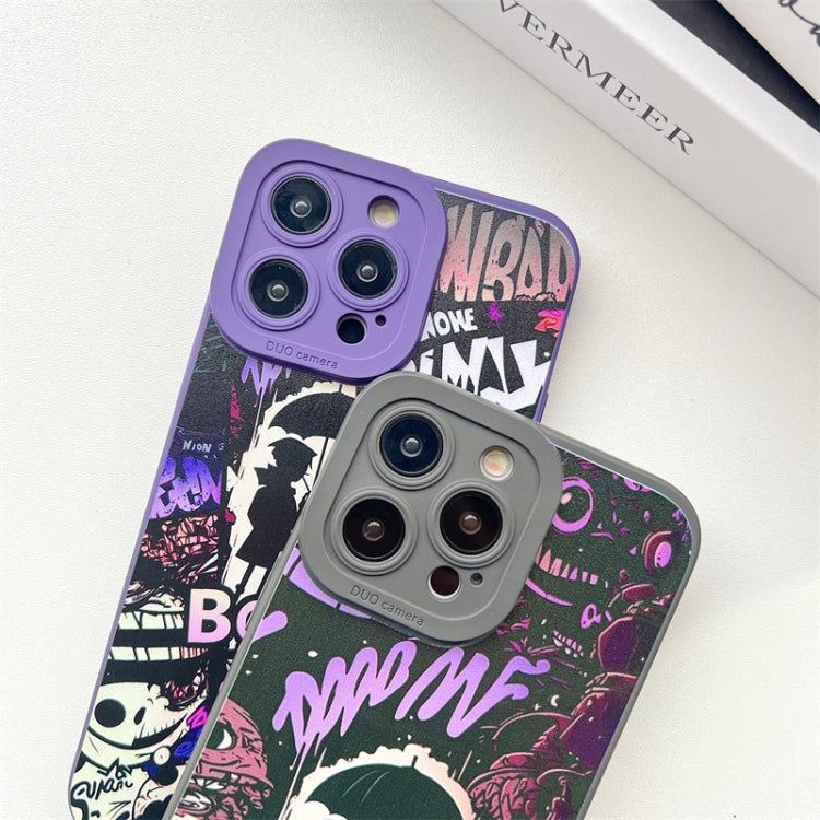 For iPhone 15 Pro Liquid Angel Eyes Bumbershoot TPU Phone Case(Purple) - HoMEdemic™ 