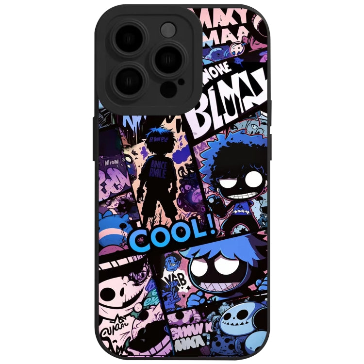 For iPhone 15 Pro Max Liquid Angel Eyes Comics TPU Phone Case(Black Bottom COOL) - HoMEdemic™ 