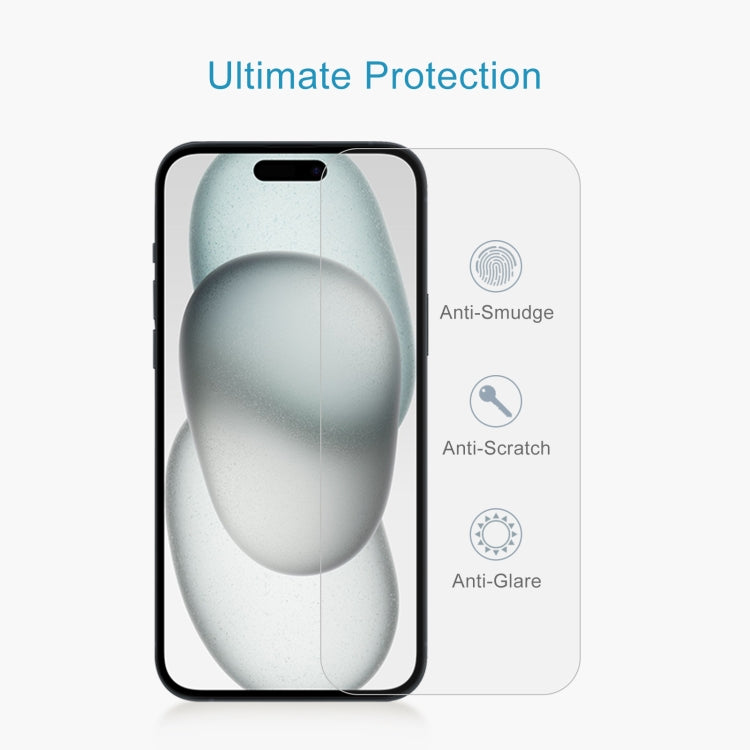 For iPhone 15 / 15 Pro 0.26mm 9H 2.5D Tempered Glass Film - HoMEdemic™ 