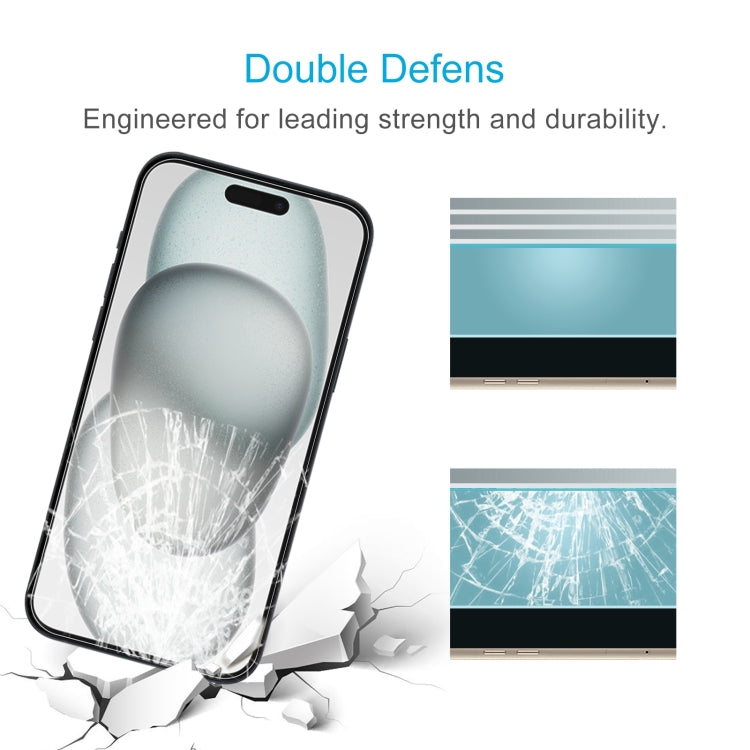 For iPhone 15 / 15 Pro 0.26mm 9H 2.5D Tempered Glass Film - HoMEdemic™ 