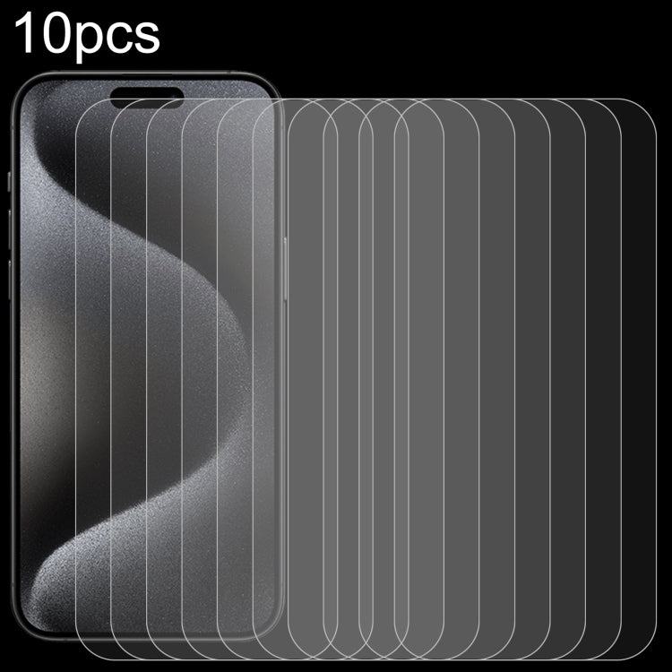 For iPhone 15 Plus / 15 Pro Max 10pcs 0.26mm 9H 2.5D Tempered Glass Film - HoMEdemic™ 