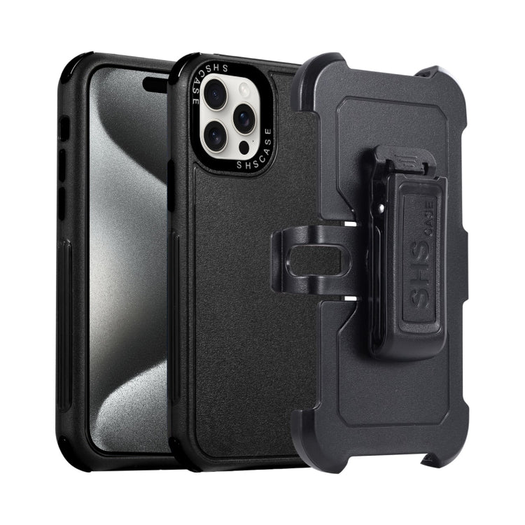For iPhone 15 Pro 3 in 1 PC + TPU Sliding Sleeve Phone Case(Black) - HoMEdemic™ 