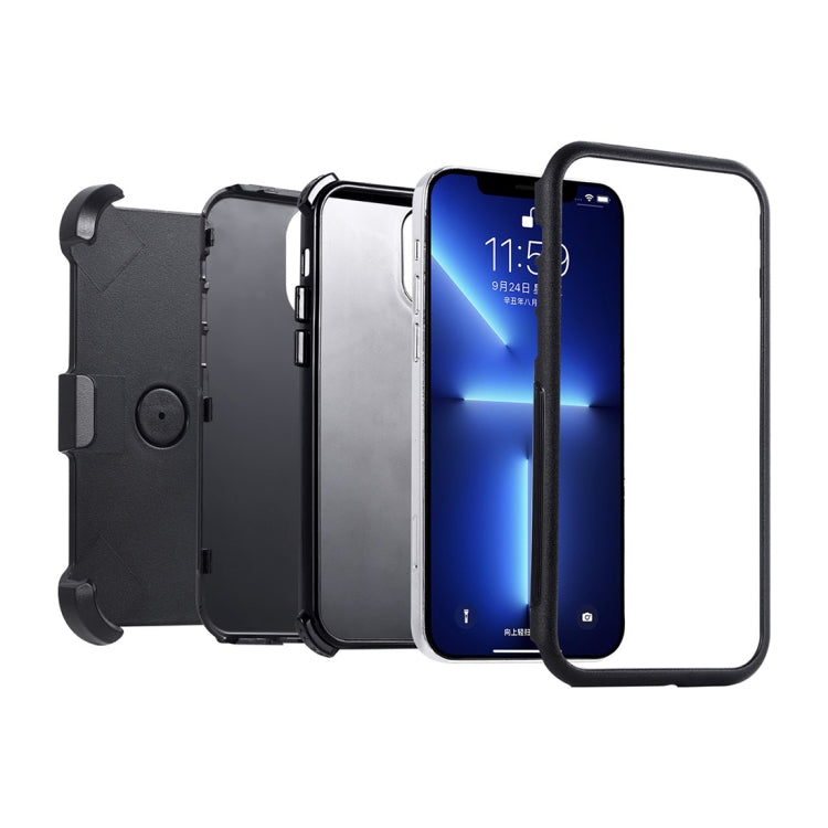 For iPhone 15 Pro 3 in 1 PC + TPU Sliding Sleeve Phone Case(Black) - HoMEdemic™ 