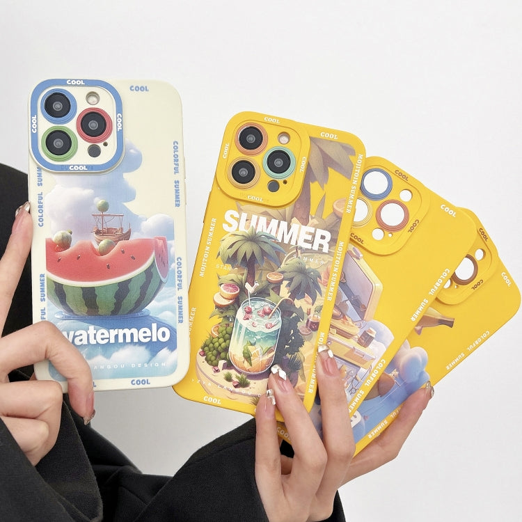 For iPhone 15 Pro Max Liquid Angel Eyes Dopamine TPU Phone Case(Mojito) - HoMEdemic™ 