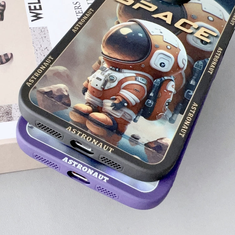 For iPhone 15 Pro Liquid Angel Eyes Giant Astronaut TPU Phone Case(Black) - HoMEdemic™ 