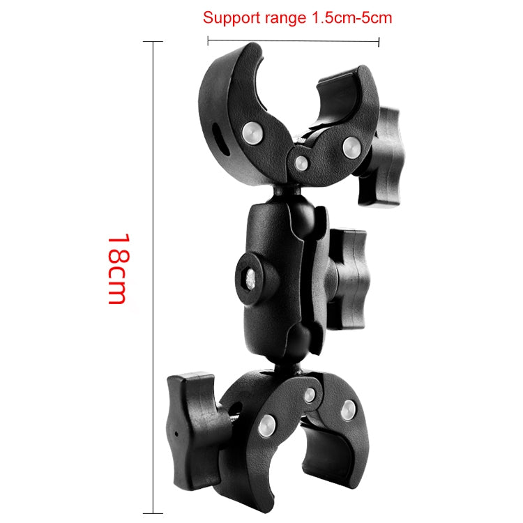 Motorcycle Dual-heads Crabs Clamps Handlebar Fixed Mount, Length:18cm - HoMEdemic™ 
