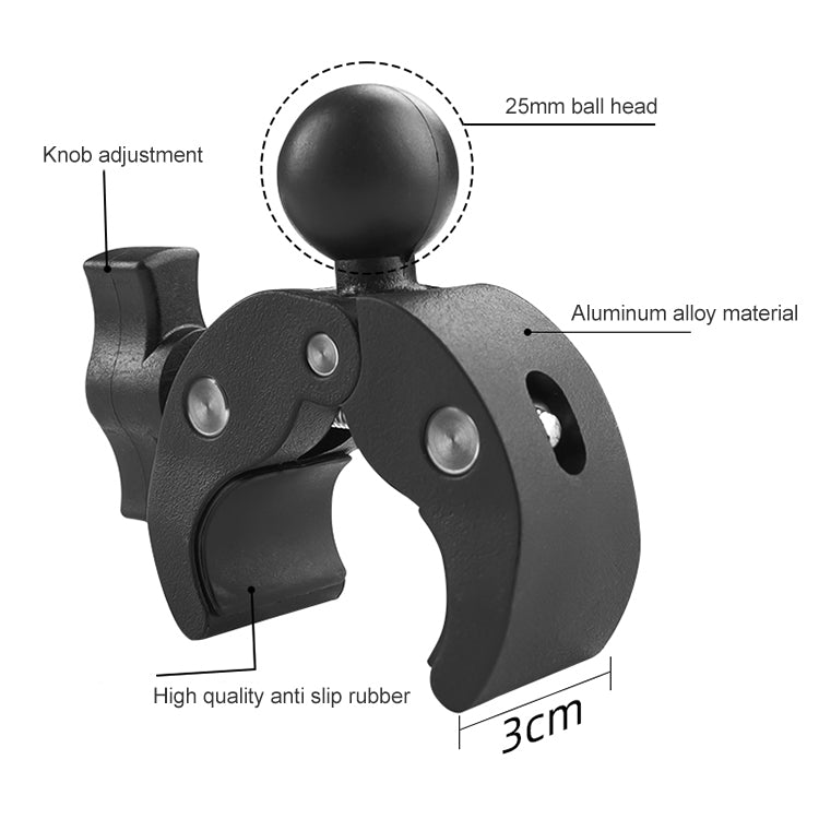 Motorcycle Dual-heads Crabs Clamps Handlebar Fixed Mount, Length:28cm - HoMEdemic™ 