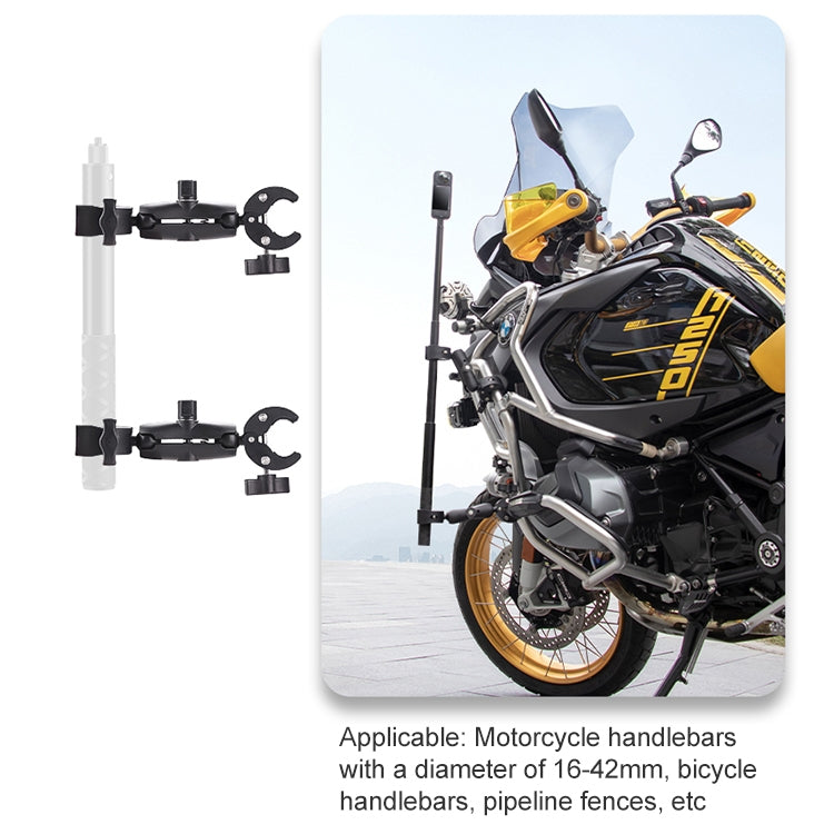 Motorcycle Dual-heads Crabs Clamps Handlebar Fixed Mount, Length:28cm - HoMEdemic™ 