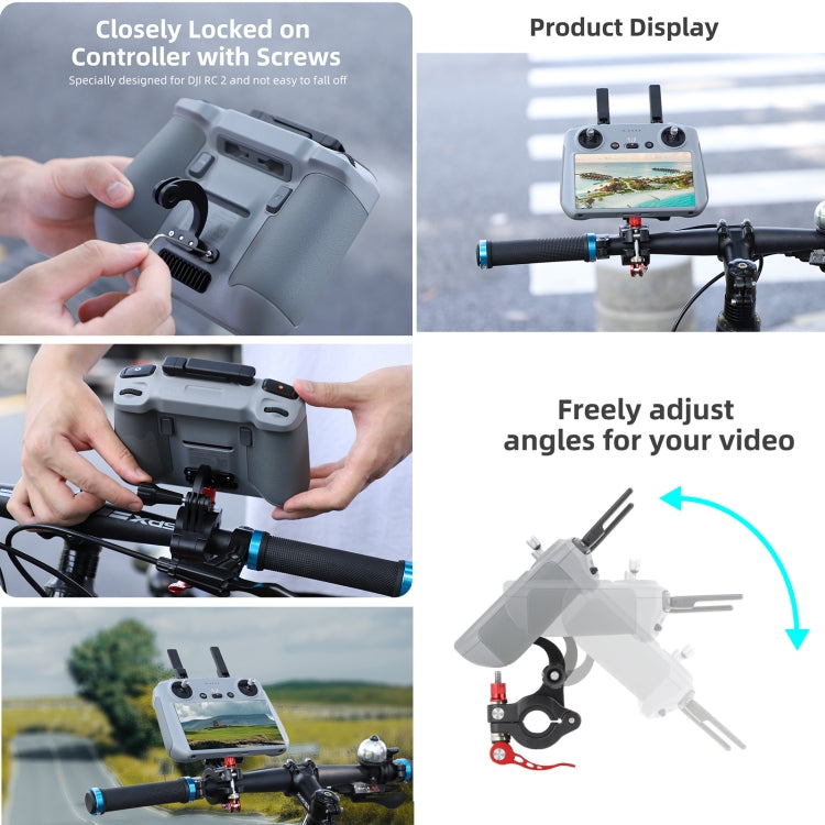For DJI Air 3 / RC 2 Sunnylife ZJ669 Remote Control Riding Bracket(Black) - HoMEdemic™ 
