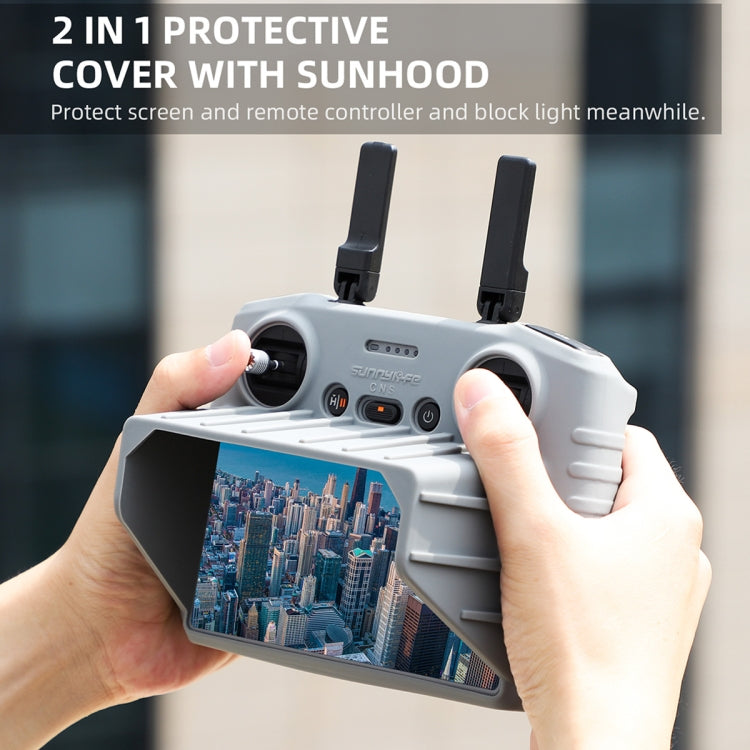 For DJI RC 2 Sunnylife Remote Control Shockproof Anti-scratch Silicone Case with Hood(Grey) - HoMEdemic™ 