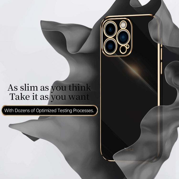 For iPhone 15 Pro XINLI Straight Edge 6D Electroplate TPU Phone Case(Black) - HoMEdemic™ 