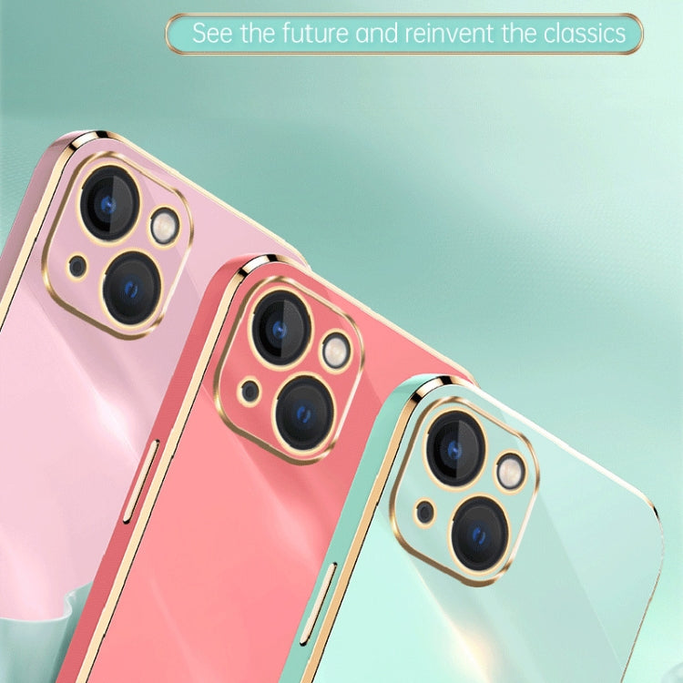 For iPhone 15 XINLI Straight Edge 6D Electroplate TPU Phone Case(Pink) - HoMEdemic™ 