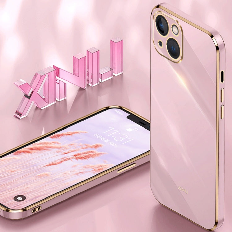 For iPhone 15 XINLI Straight Edge 6D Electroplate TPU Phone Case(Mint Green) - HoMEdemic™ 