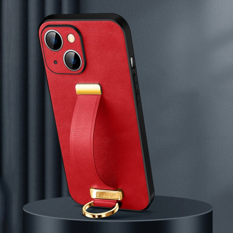 For iPhone 15 SULADA Tide Cool Series PC + Leather Texture Skin Feel Phone Case(Red) - HoMEdemic™ 
